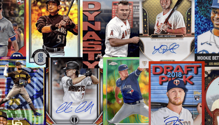 Selection of baseball card inserts, including autographs and parallels