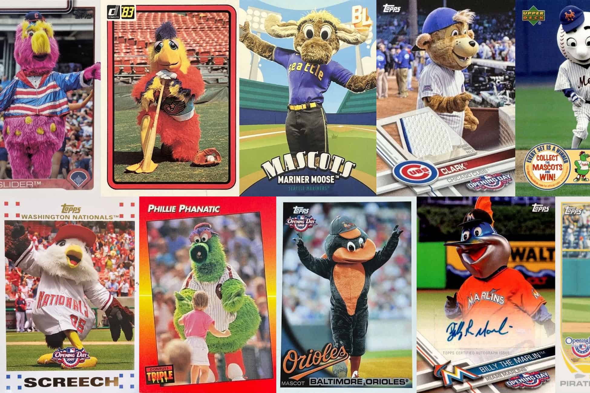 History of Baseball Mascots & Mascot Cards