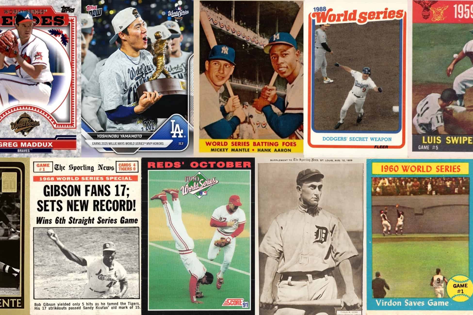 History of World Series Cards